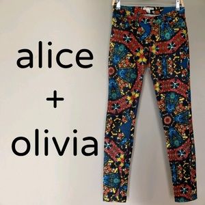 EUC 5 Pocket Colorful Boho Hippie Patchwork Jeans